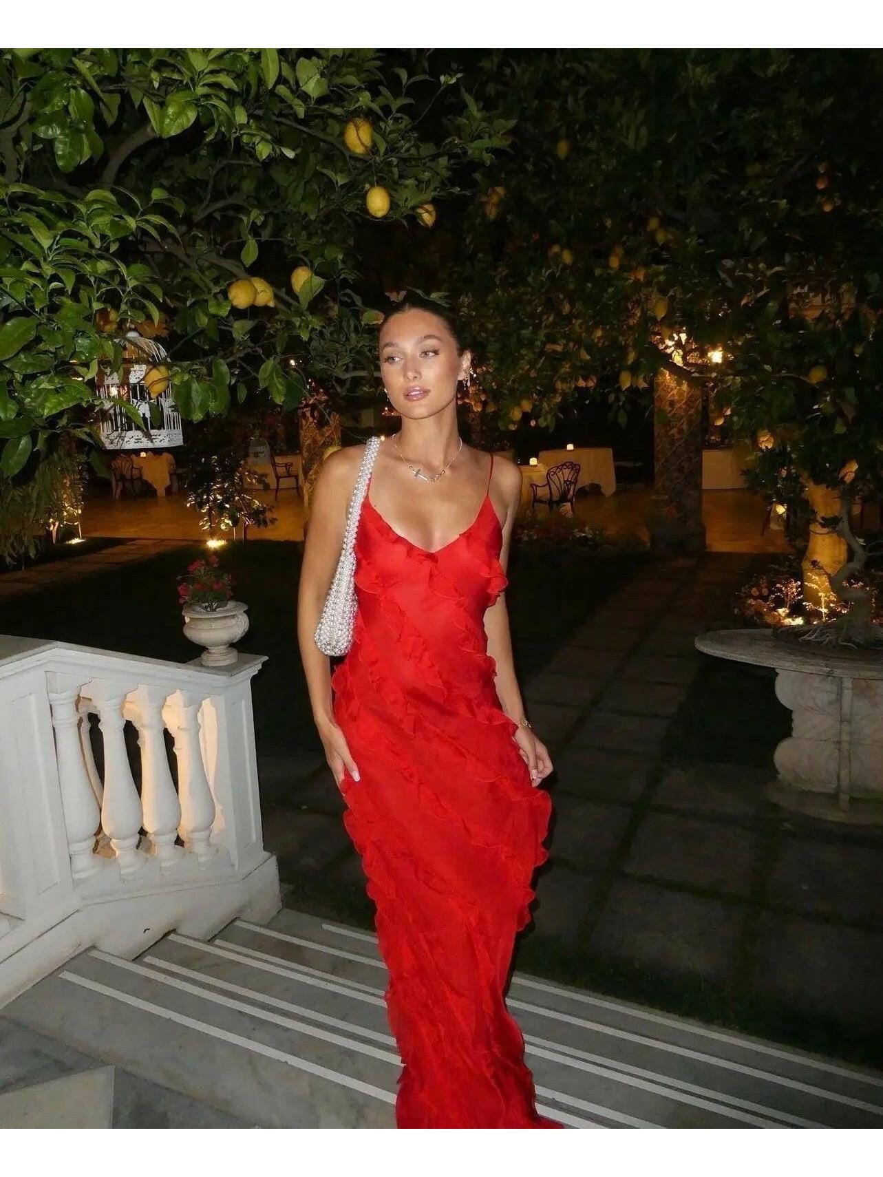 Aliza | Ruffled Maxi Dress